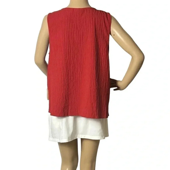 HABITAT. XL. Red tank top,textured,scoop neck,summer,coastal,festival,casual - Picture 3 of 13